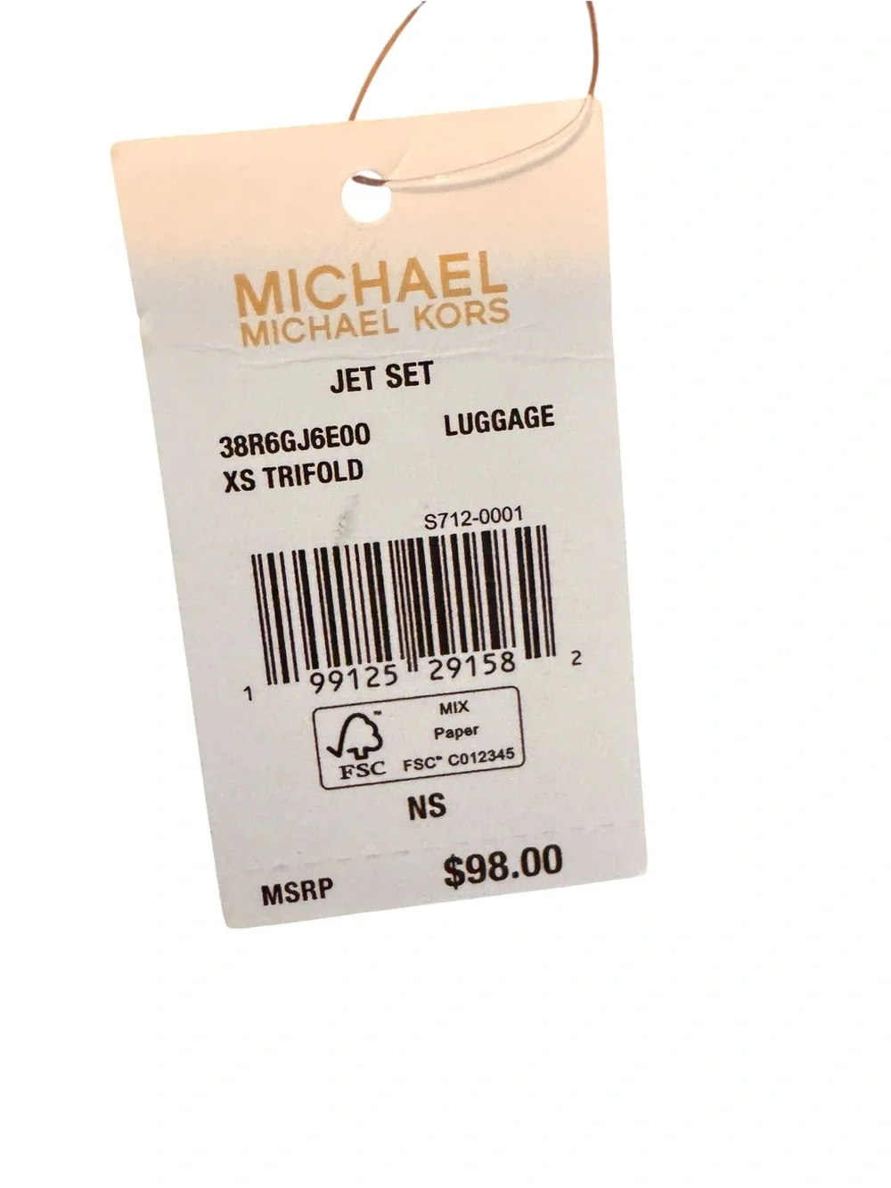 Michael Kors Two-Tone XS 2-in1 Trifold Jet Set Wallet, NWT